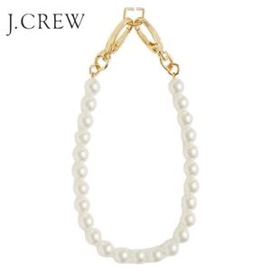 NWT J. Crew Pearl and Gold Bag Charm